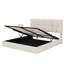 Grand lit plateforme tapissier 2 pièces avec système de rangement hydraulique-413669280
