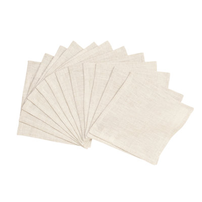 100% Pure Linen Cocktail Napkins - Athena