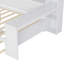 Lit de jour double en bois avec tablettes de rangement, lit multifonctionnel avec lit gigogne simple et bureau d'étude-118022039-118022040