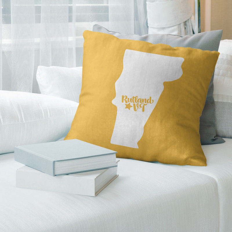 Housse de coussin vermont, Rutland, 26 po x 26 po, Jaune