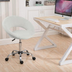 Betsye Backed Adjustable Height Ergonomic Active Stool Wheels