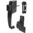 Push Button Latch w/ Tie Down, Single Unit, Black  Designed to Accommodate Multiple Surfaces, Complete with Night Lock, Contemporary Design (Single Pack)
