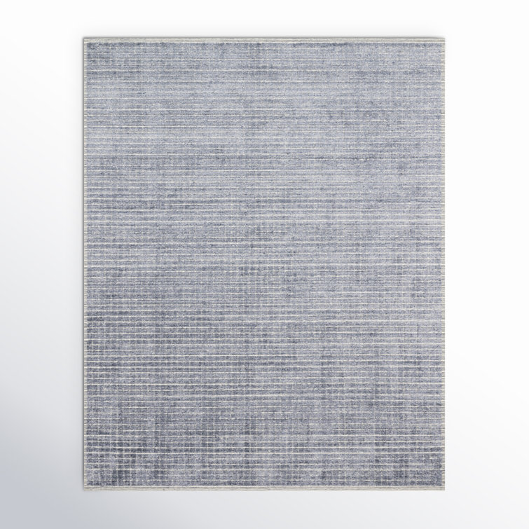 Shenade Geometric Handmade Denim Area Rug