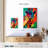 Brampt Giraffe On Geometric Colors-108386132