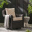 Chaise berçante pivotante d'extérieur AMAYA avec siège confortable et design durable pour la détente