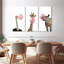 Ensemble de 3 animaux rigolos sur toile-5978624