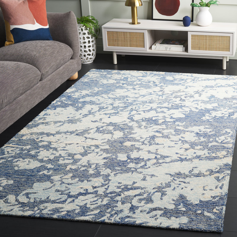 Nashley 403 Hand Tufted Wool Pile Abstract Rug, Rectangle 5' x 8'