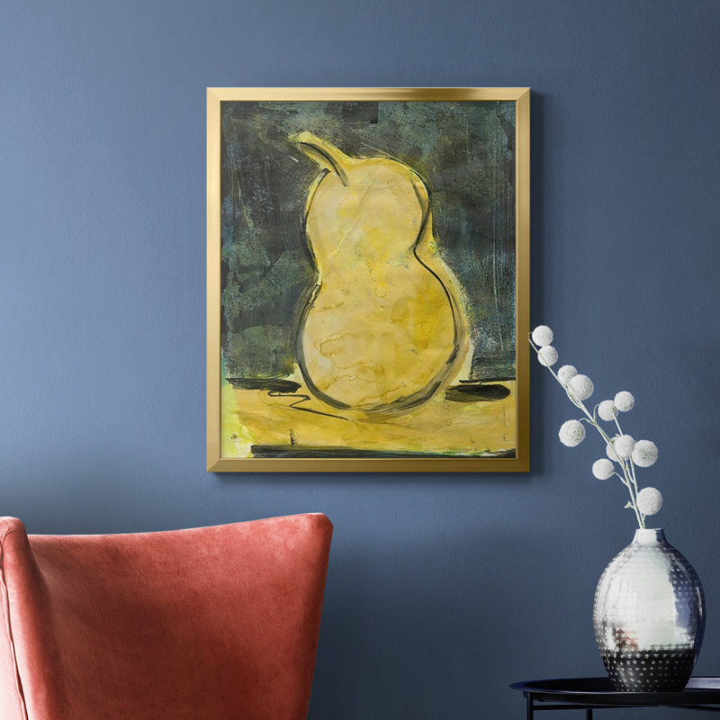 Toile encadrée de qualité supérieure Urban Pear I - prête à être accrochée, Or, H 24 po x l 20 po