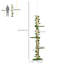 242cm Floor to Ceiling Cat Tree with Leaves Scratching Post Green