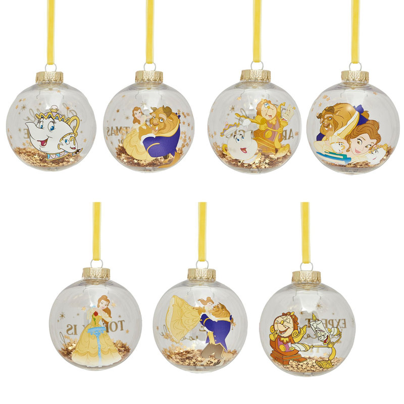 Disney Set of 7 Baubles - Beauty & The Beast