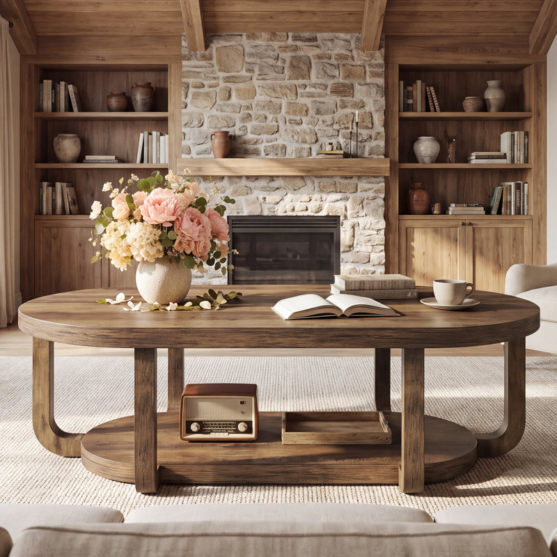 2-Tier Oval Coffee Table