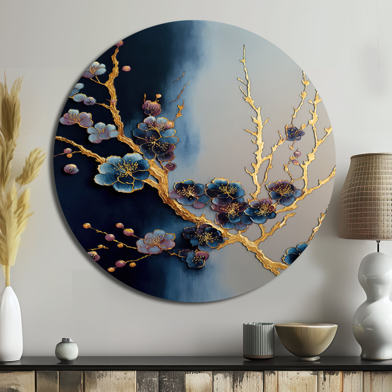 Kitt - paysages d'art rond en métal, H 16 po x l 16 po