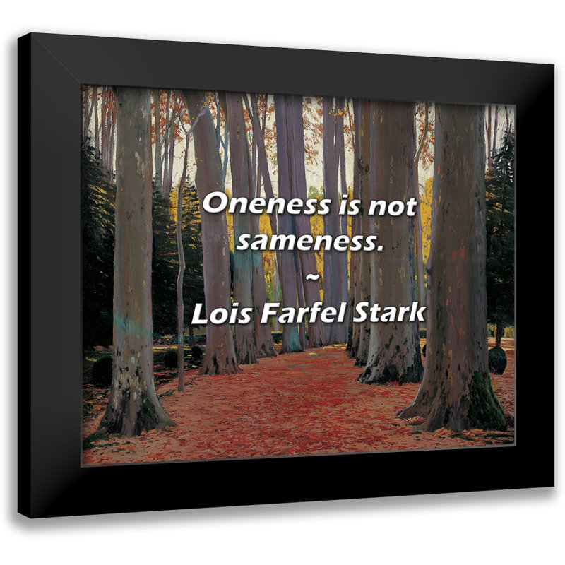 Lois Farfel Citation de Stark: L'unité n'est pas la même.