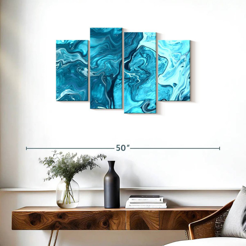 Avery Marble Waves Abstract, 22" H x 36" W