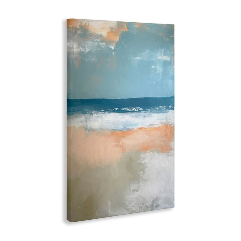 «Beautiful Day At Beach», toile par Ramona Murdock, H 24 po x l 16 po