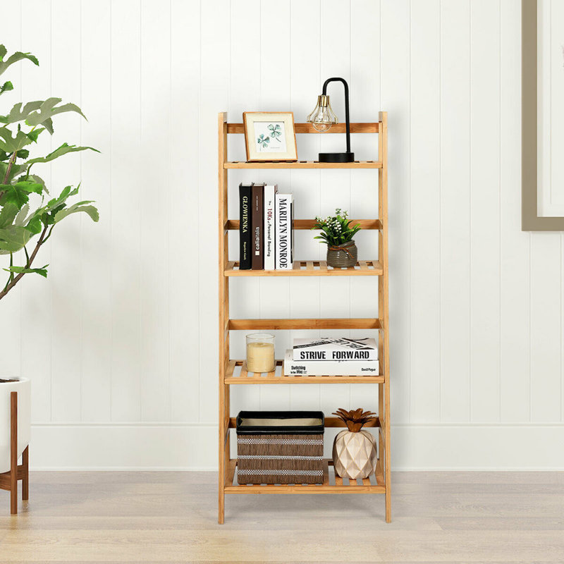 Deio Ladder Bookcase, Natural 