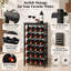 6 - Bottle Bamboo Wine Bottle Rack in Black