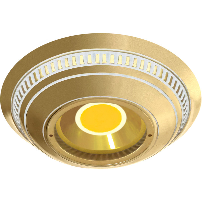 Fishel 7cm Decorative Recessed Trim, Gold/White
