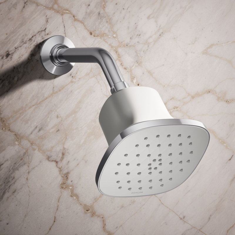 Cinq Square Single-Function Filtered Showerhead, 1.75 Gpm, Polished Chrome