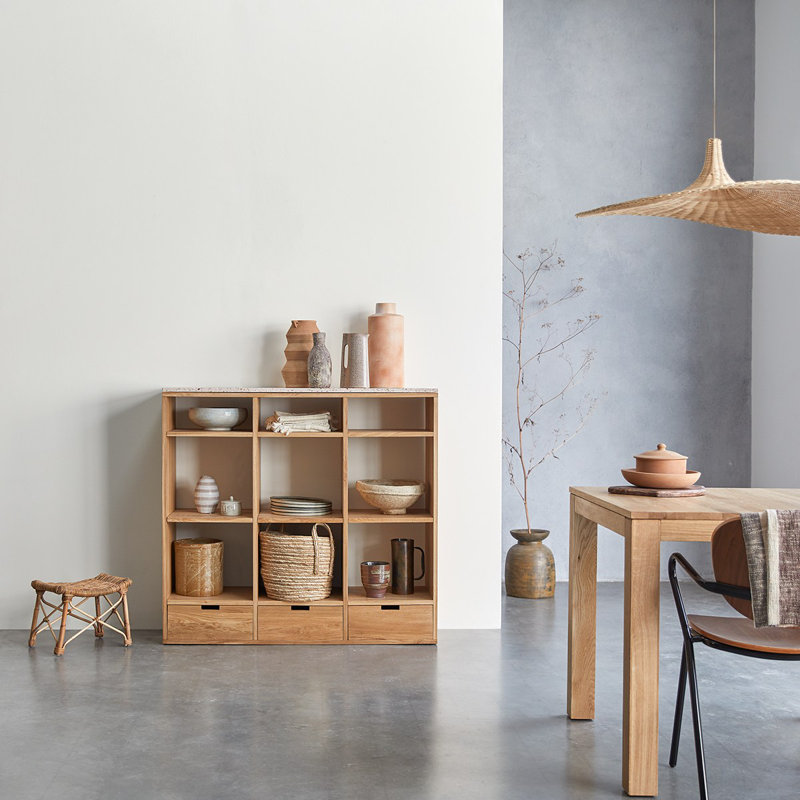 Miho Solid Wood Bookcase