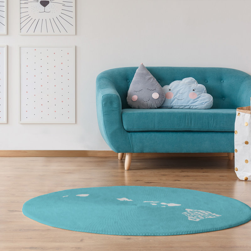 Tapis en poly chenille Home Sweet Hawaii, Rond 5 pi