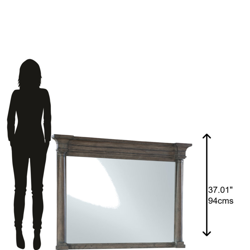 Hadik Wood Flat Wall Mirror
