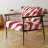 Zebra Striped - Upholstered Cabin & Lodge Accent Arm Chair-108432861-112840423