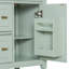 Meuble-lavabo de 24 pouces avec lavabo, armoire en bois massif et panneau de fibres à densité moyenne avec un tiroir rabattable, deux tiroirs standard et une tablette réglable, meuble-lavabo vert autoportant pour le rangement de la salle de bain-1893856599