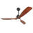 52 Inch Indoor Flush Mount Ceiling Fan With 3 Solid Wood Blades Remote Control Reversible DC Motor With Led Light