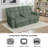 Manual Reclining Loveseat With Middle Console - Corduroy Upholstery, Dual Cup Holders, Split-Back Design-361138526