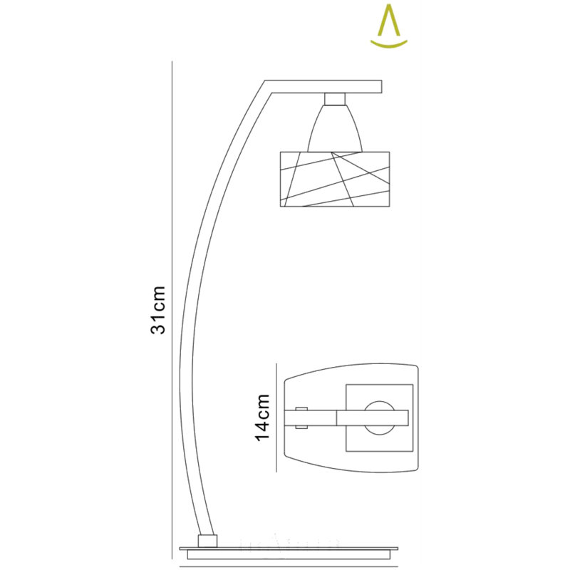 Waut Metal Arched Lamp, Nickel