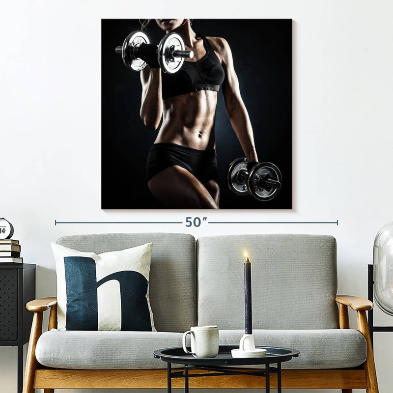 Sireci Weightlifting Female Athlete, 33" H x 33" W