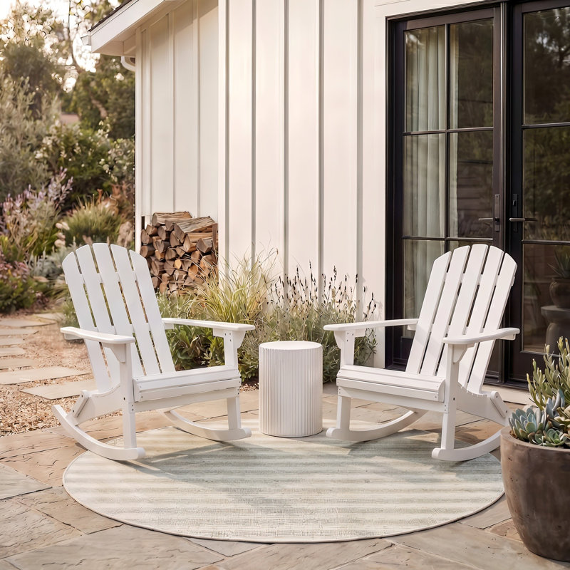Stowe Adirondack Rocking Chair, White