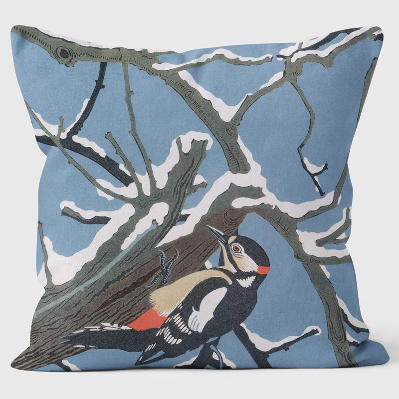 Great Spotted Woodpecker - Robert Gillmor Cushion