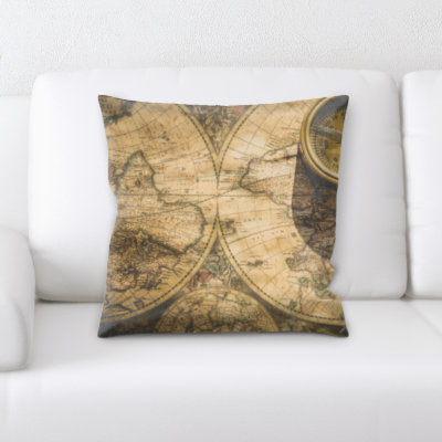 Faux Leather Throw Pillow