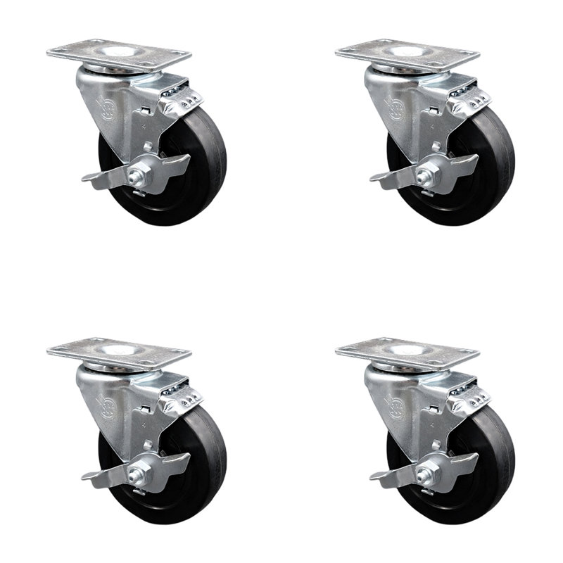 Soft Rubber Swivel Caster