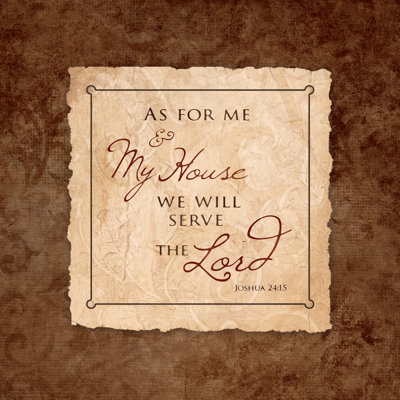 House Serve the Lord 1 Piece Wrapped Canvas Wall Art