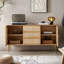 Buffet Mid-Century moderne en bois massif Burlywood