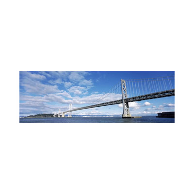 Bridge Across a Bay 1 Piece Wrapped Canvas Panoramic Wall Art