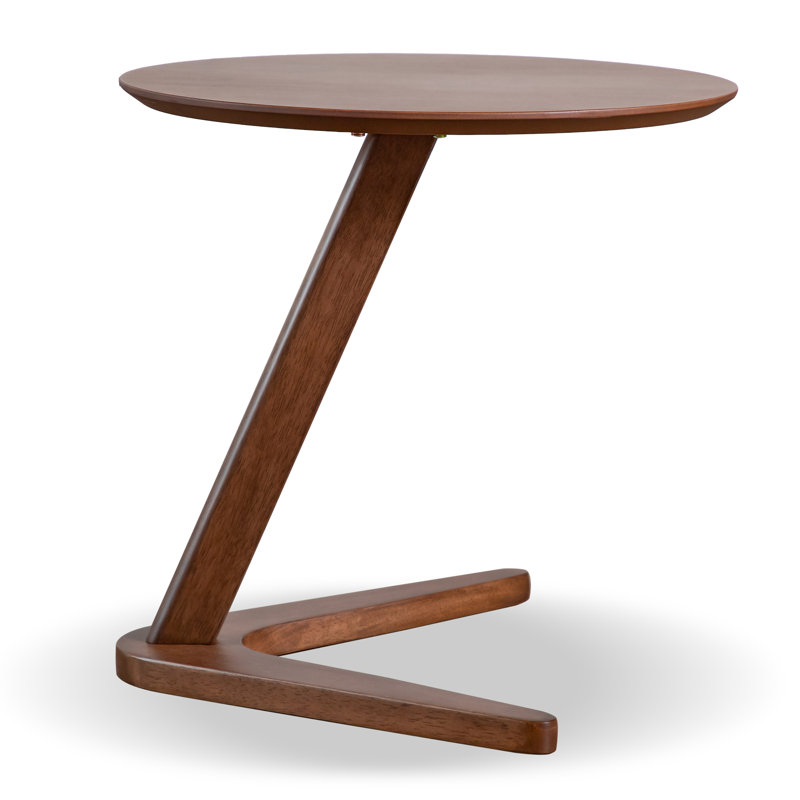 Gateshead Wood Side Table with V-Shape Base