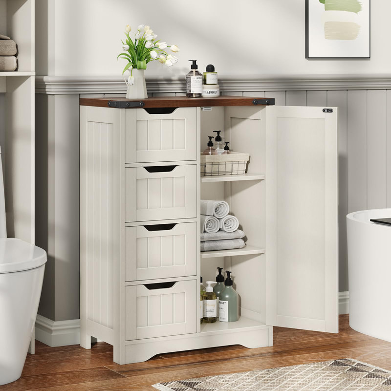 Armoire de salle de bain Farmhouse, Blanc