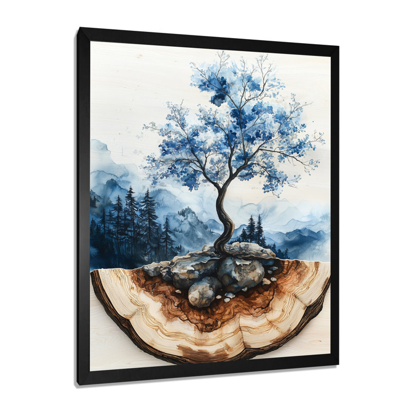 Myrtice IV - Art mural sur toile à motif floral, Noir, H 20 po x l 12 po, Reproduction encadrée d'une seule photo