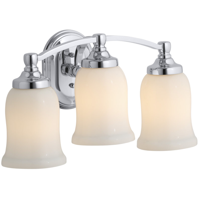 Bancroft 3-Light Vanity Light, Polished Chrome