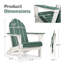 Chaise Adirondack pliante en PEHD Rakesh-730036813