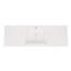 Lavabo de salle de bain vasque rectangulaire en pierre blanche ultrabrillante avec trop-plein