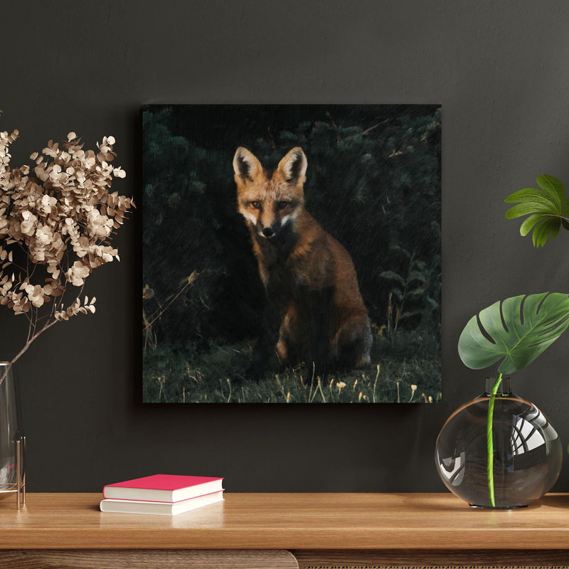 " Fox Illustration ", 32" H x 32" W