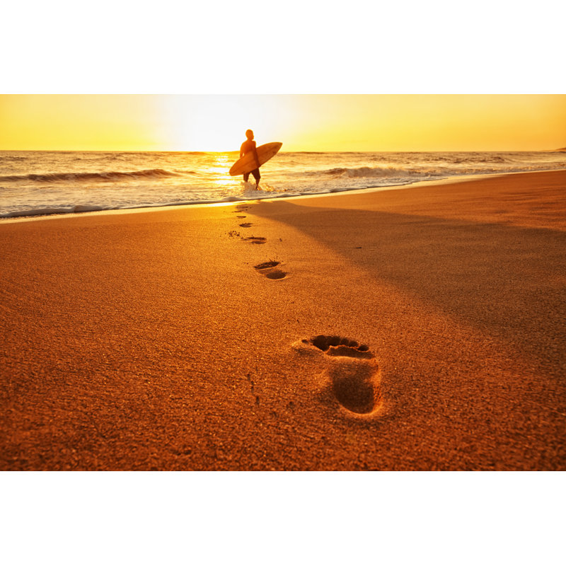 Coucher de soleil surfer par Jhorrocks, H 12 po x l 18 po