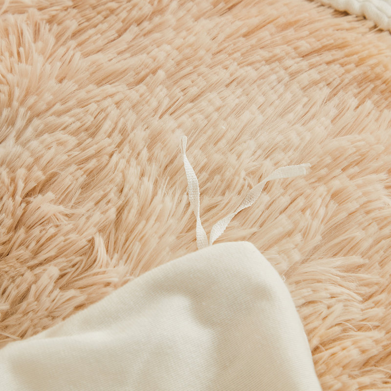 EMME Plush Shaggy 2/3pcs Duvet Cover Set Luxury Fuzzy Comforter Cover Set Bedding Set, Twin Duvet Cover + 1 Standard Sham