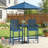 2 Pieces HDPE Tall Adirondack Bar Chair with Removable Table-721887754