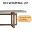 Table de salle à manger rectangulaire en bois massif gris ciment-1818331156